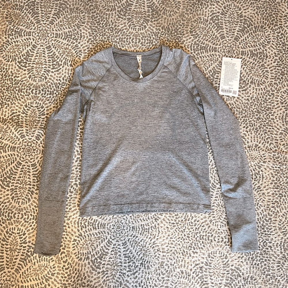Lululemon Swiftly Tech Long Sleeve 2.0 Race, size 8. Grey